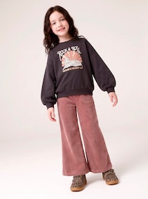 Set Sweatshirt & Samt-Hose Mädchen