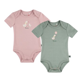 2er-Pack Bodys kurzarm Gänse
