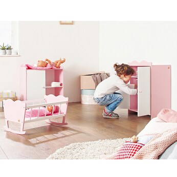 Puppenwiege Jasmin komplett, 4-tlg.