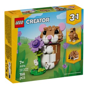 31376 Niedlicher Hamster mit Blume