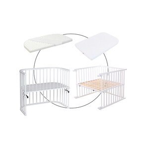 Bundle Beistellbett Maxi inkl. Matratze Klima Wave und Kinderbettumbausatz inkl. Matratze MediTex® extraluftig
