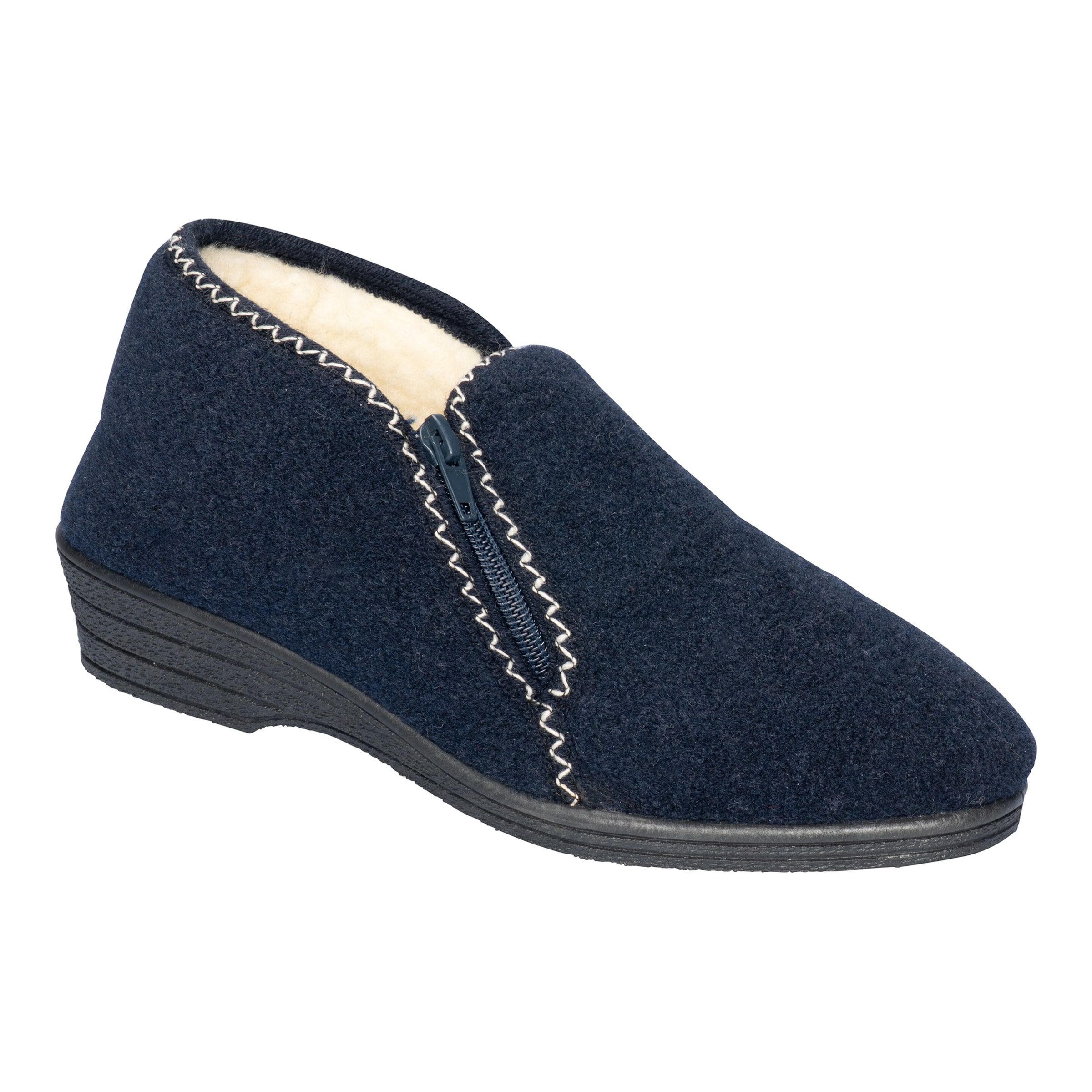 Hausschuh "Wolle" blau 38 Damen