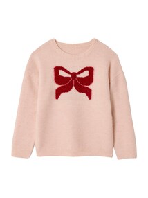 Geschenk-Set: Weihnachtspullover & 2 Haargummis für Mädchen