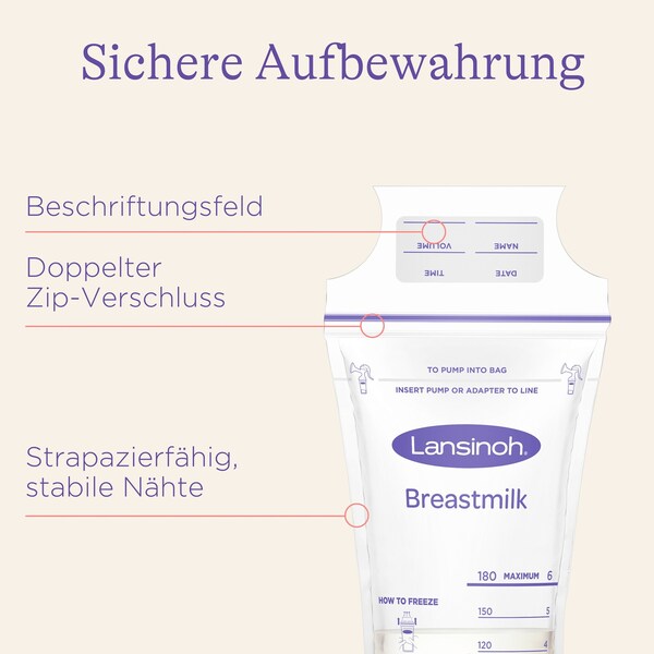 Lansinoh - Sachets de conservation pour lait maternel