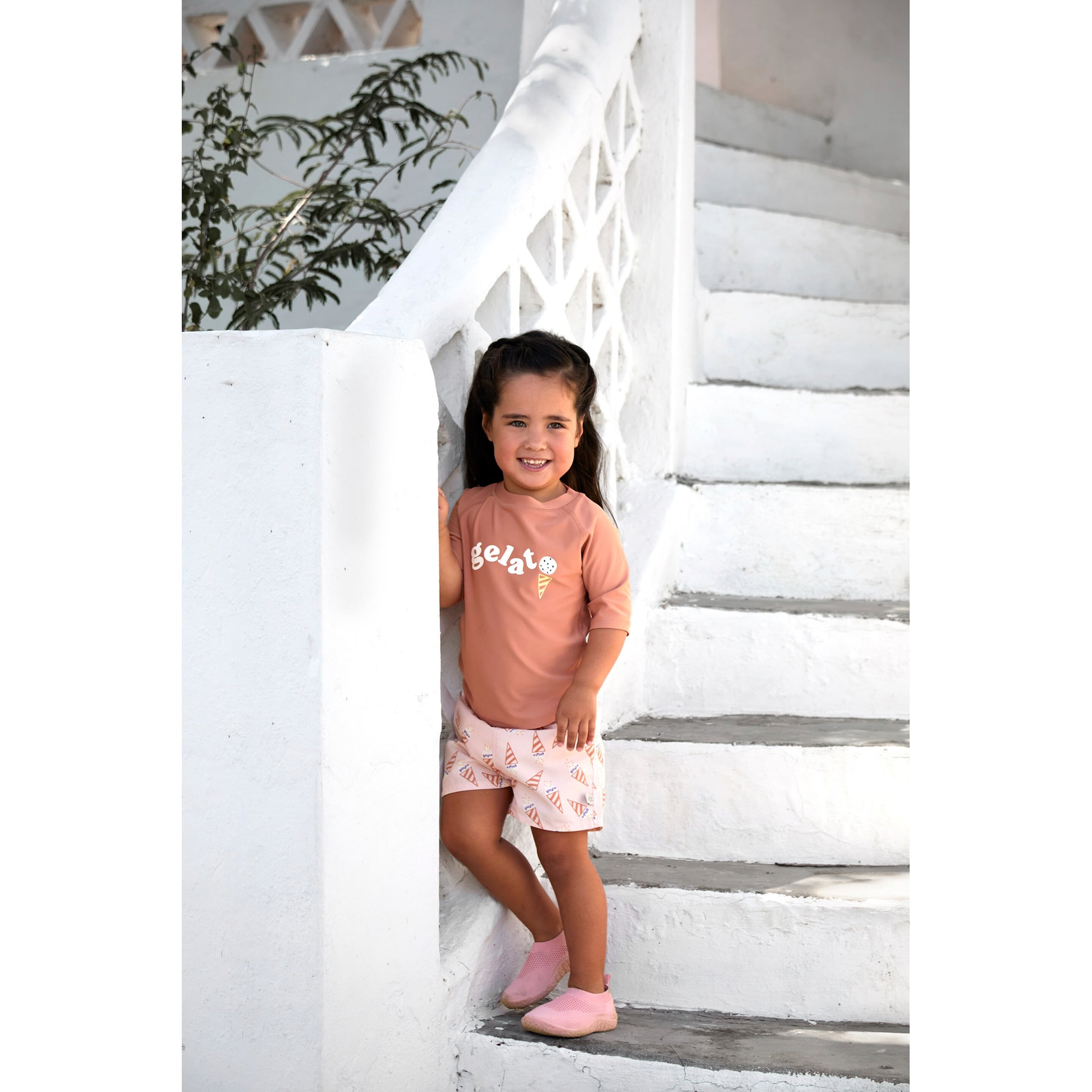 Thumbnail - Lässig Badeshorts mit Windeleinsatz Eis