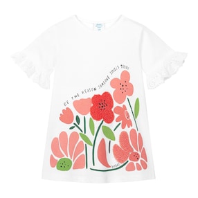 Kleid kurzarm Blumen