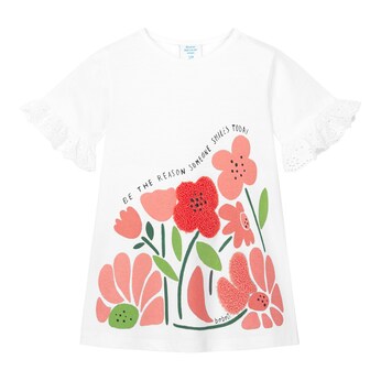 Kleid kurzarm Blumen
