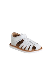 Geschlossene Baby Klett-Sandalen aus Leder