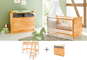 Jugendzimmer-Set „Natura” breit mit Hochbett, 2-tlg.