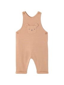 Baby Latzhose mit Tasche Bär-Motiv und 3D-Ohren