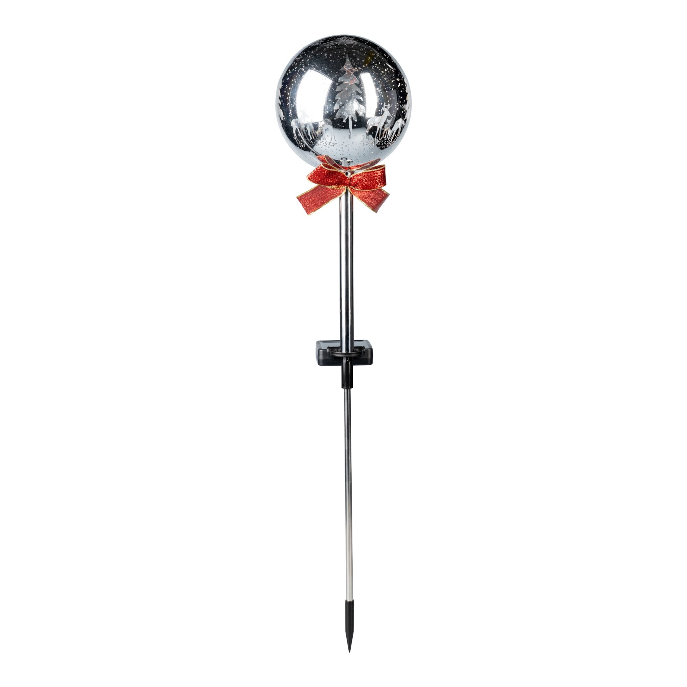 Solar-LED-Gartenstecker „Weihnachtskugel“