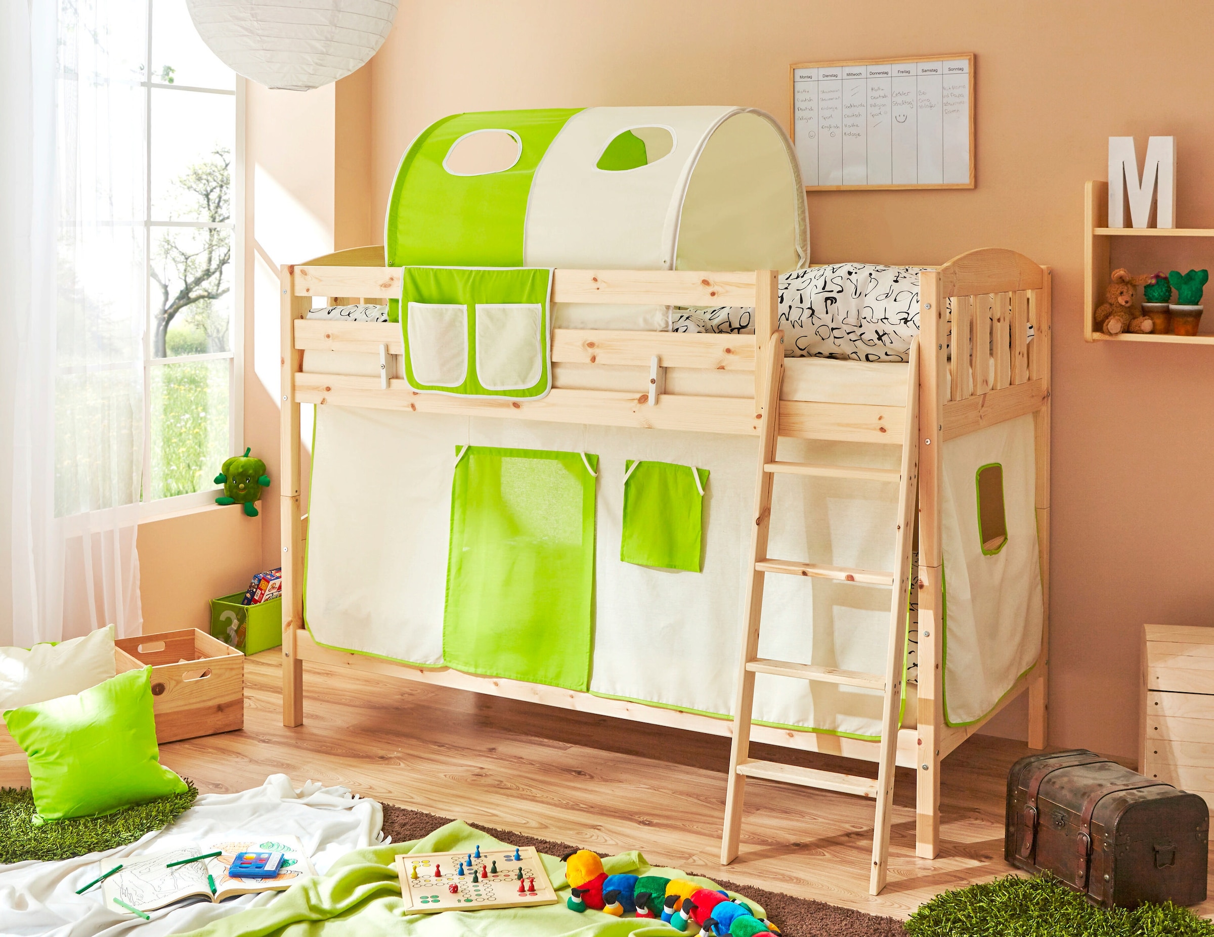 Ticaa Etagenbett Erni Country-V Kiefer Natur