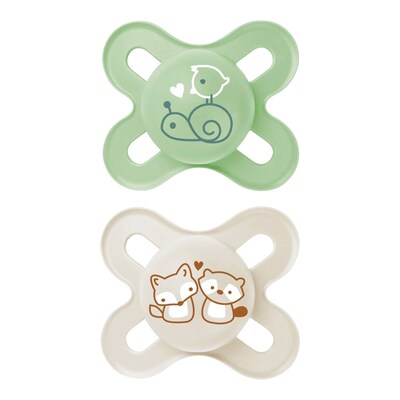MAM Schnuller Original Start Silikon, 0-2 M (2er-Pack)