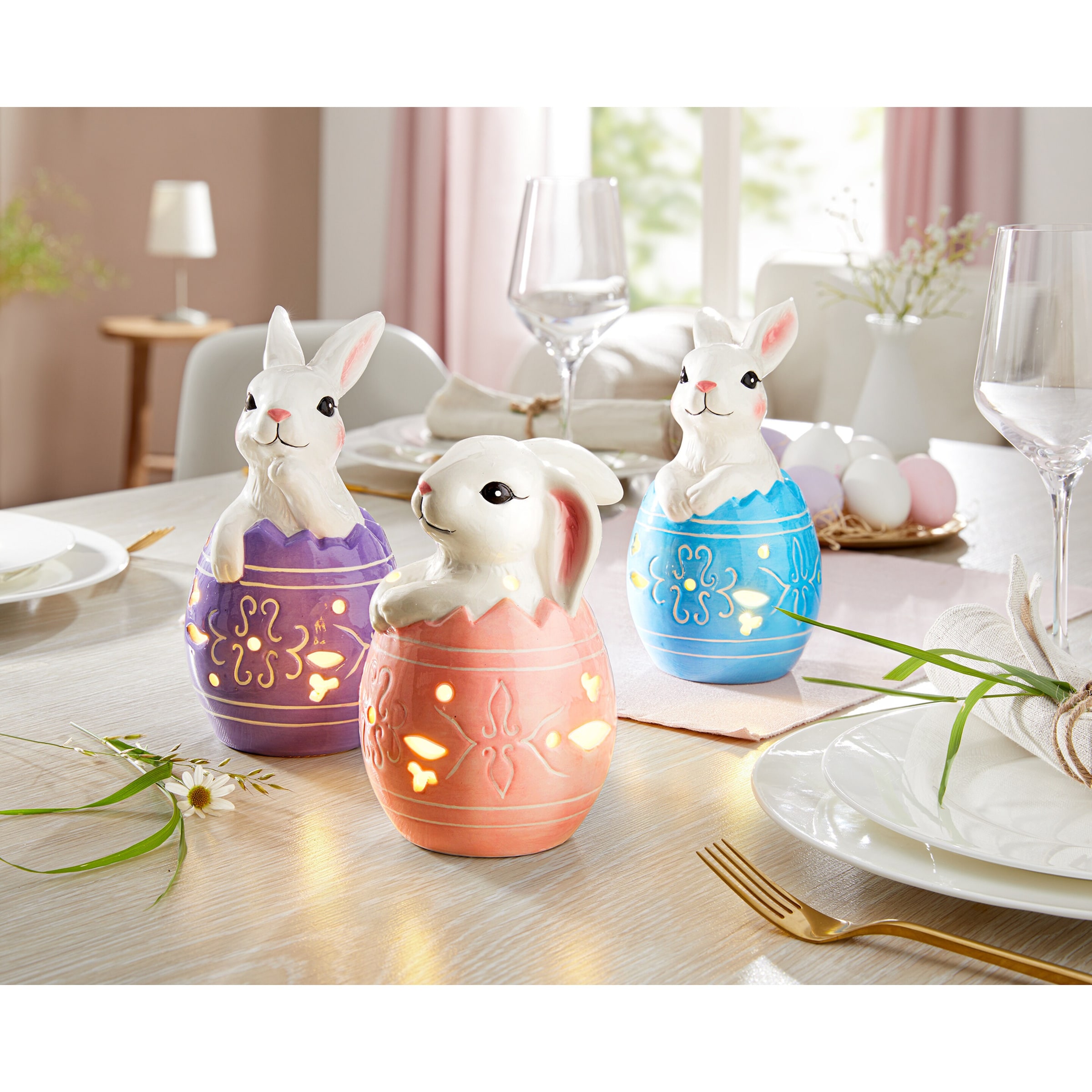 LED-Dekofigur "Hase"