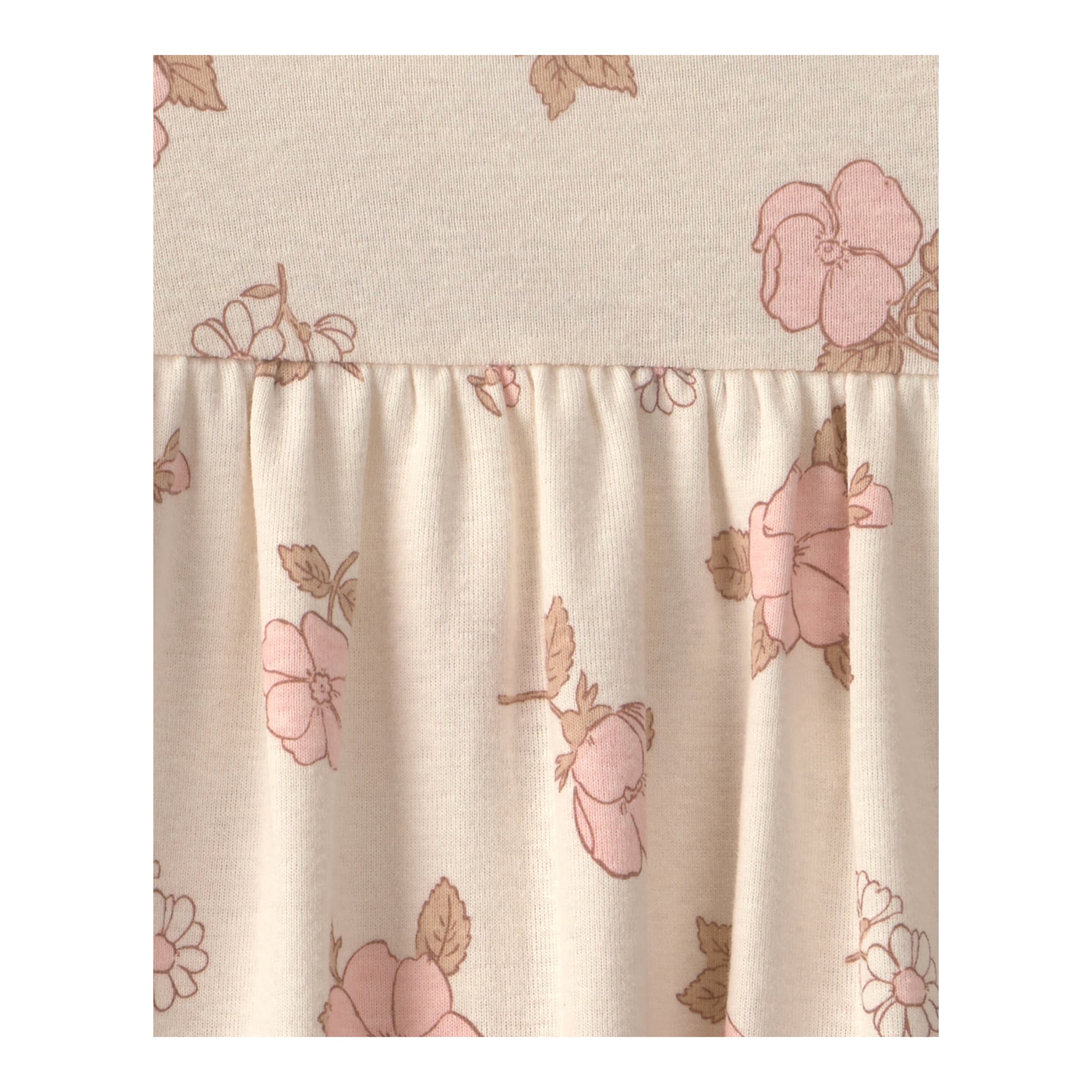 2-tlg. Set Bodykleid Flügelarm und Jacke Blumen Rippqualität