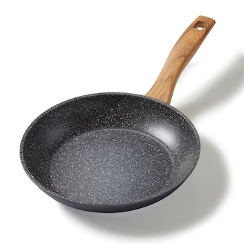 STONELINE Bratpfanne 24 cm | ohne Deckel - Holzoptik