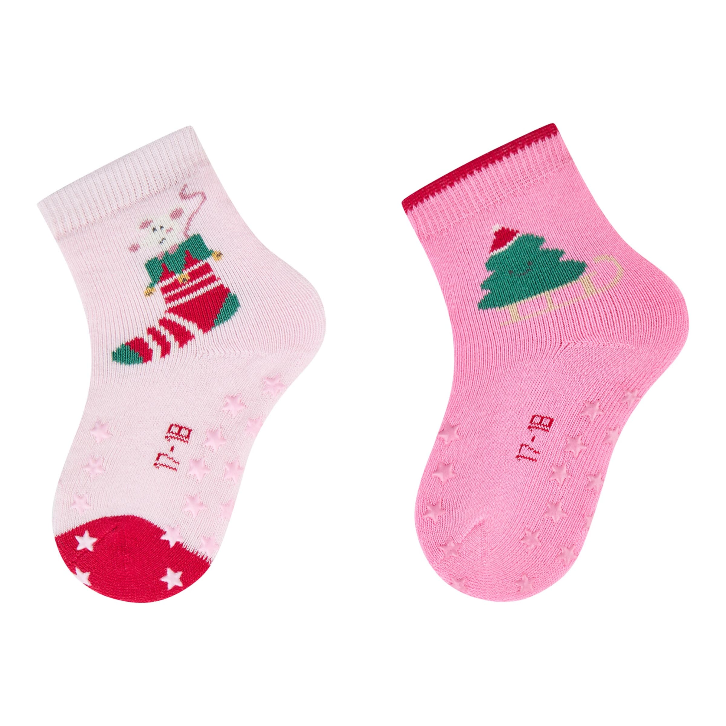Sterntaler 2er-Pack Krabbelsocken Weihnachten