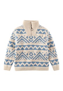 Pullover Jacquard Norweger Regular aus reiner Merinowolle