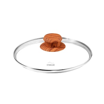 STONELINE Back to Nature Glasdeckel 20 cm | Holzoptik