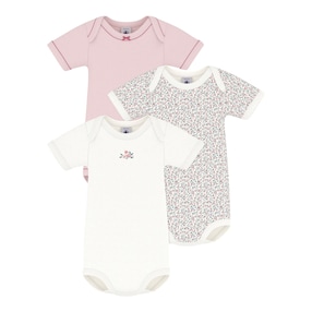 3er-Pack Bodys kurzarm Blumen
