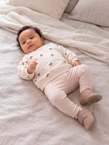 Baby Set aus Sweatshirt mit Bärenmotiven und Hose mit Streifen