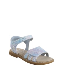 Kinder Klett-Sandalen mit Anziehtrick und Glanzeffekt