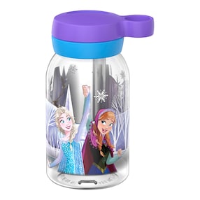 Trinkflasche mit Strohhalm 450ml