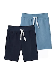 2er-Pack Jungen Sweat-Shorts BASIC, Bundweite verstellbar