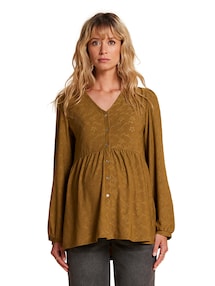 Weite Bluse für Schwangerschaft und Stillzeit