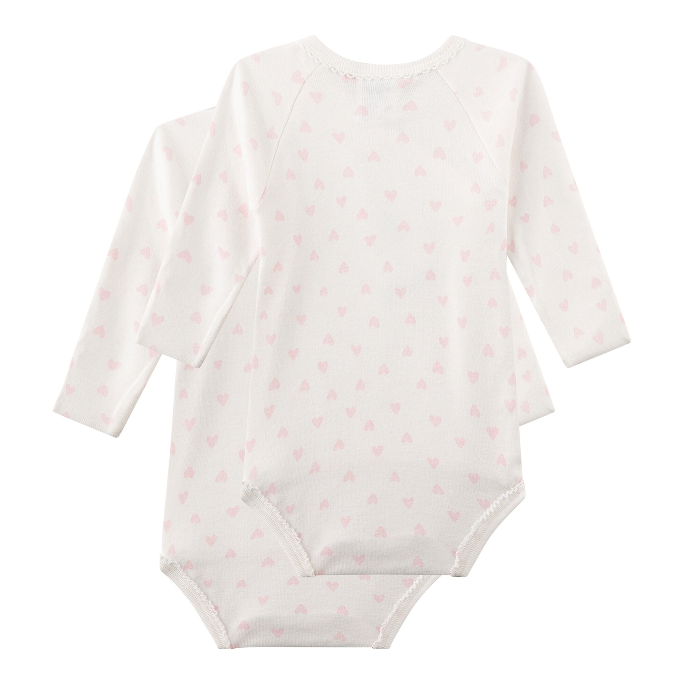 Sanetta 2er-Pack Wickelbodys langarm Herzen