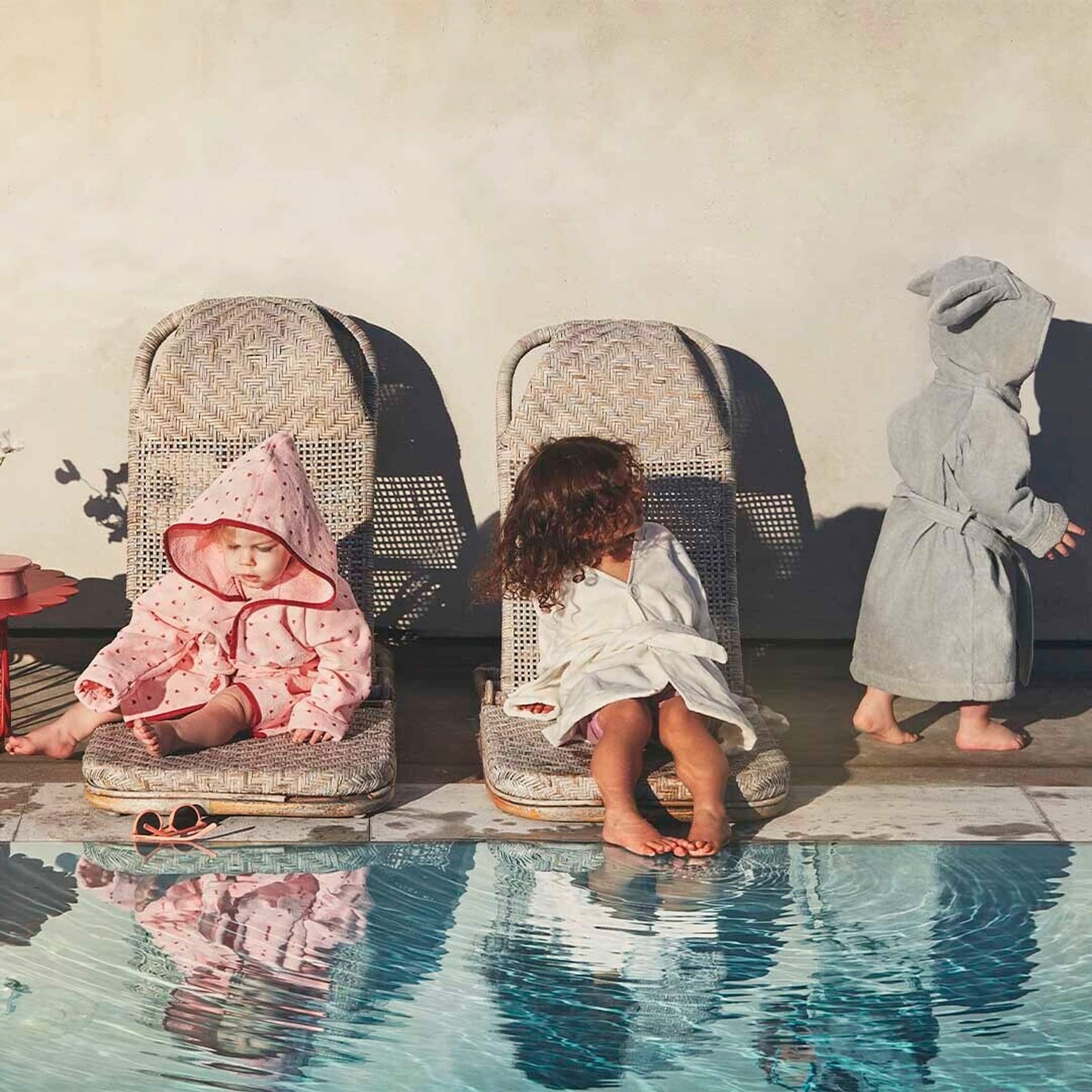 Elodie Bademantel - Vanilla White 1-3y