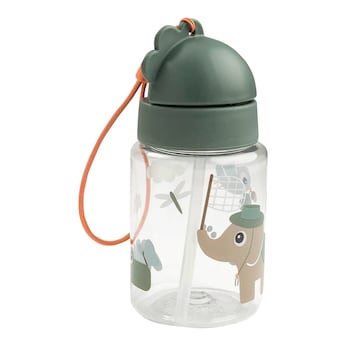Trinkflasche mit Strohhalm