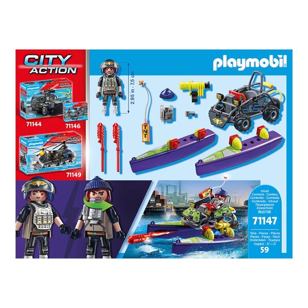 Playmobil® - CITY ACTION - 71147 Quad transformable de bandit