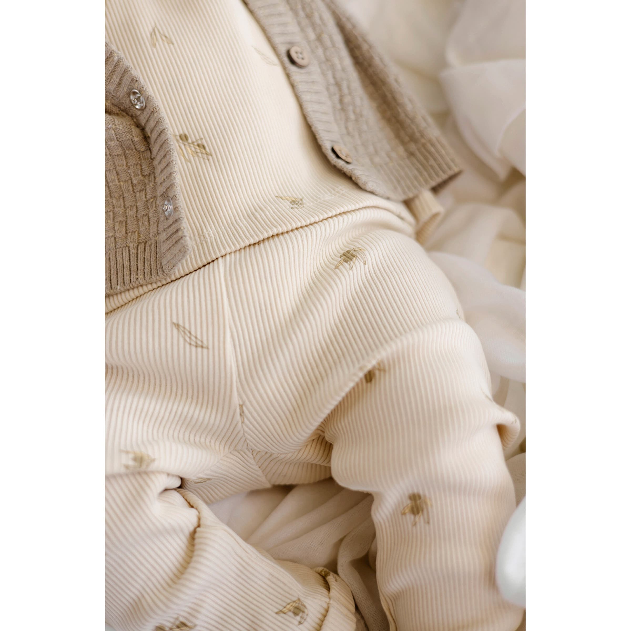 Leggings Oliven Rippqualität