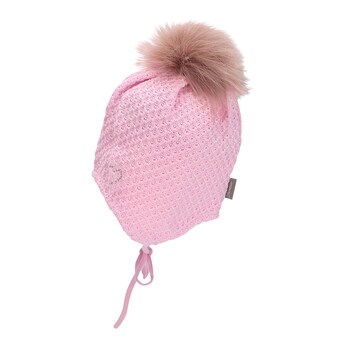 Winter-Strickmütze Bommel Herz