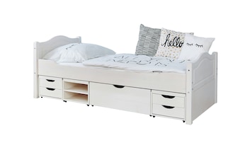 Einzelbett "Leni" 90x200 Kiefer Weiß