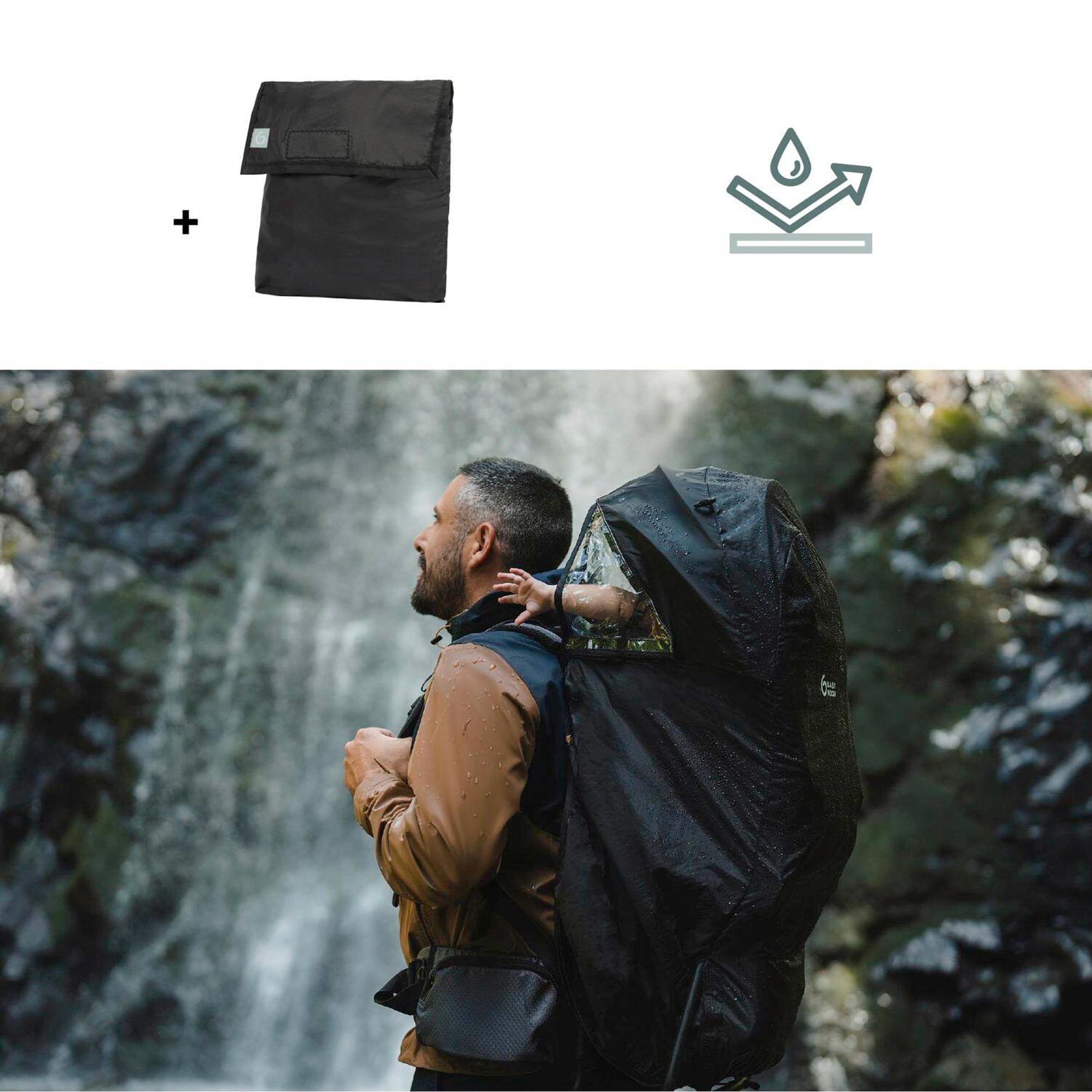 Rückentrage Moov & Hike inkl. Regenschutz