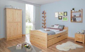 Doppelbett "Leni" 140x200 mit Zusatzbett