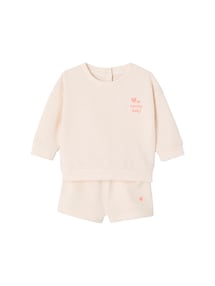 Baby-Set: Sweatshirt & Shorts mit Recycling-Polyester