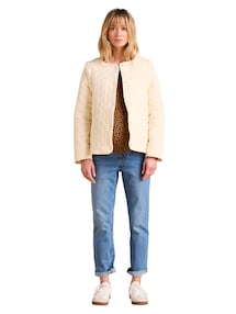 Gesteppte Tragejacke aus Musselin mit Recycling-Polyester & Bio-Baumwolle