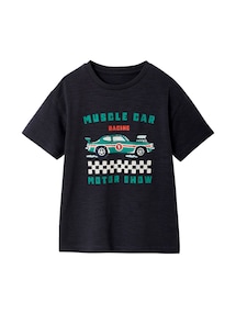T-Shirt Jungen Urlaubsprint mit Recycling-Baumwolle