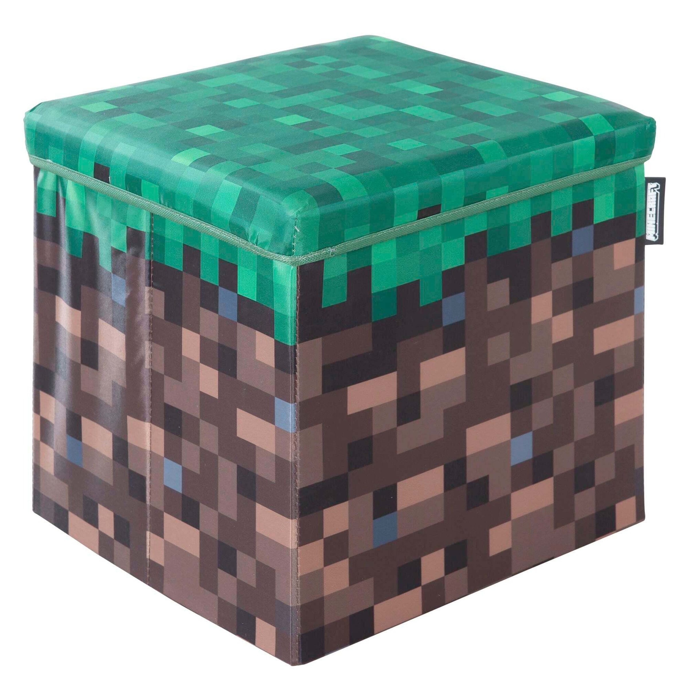 Roba Sitz- und Aufbewahrungsbox, Grasblock, klein, Canvas MINECRAFT