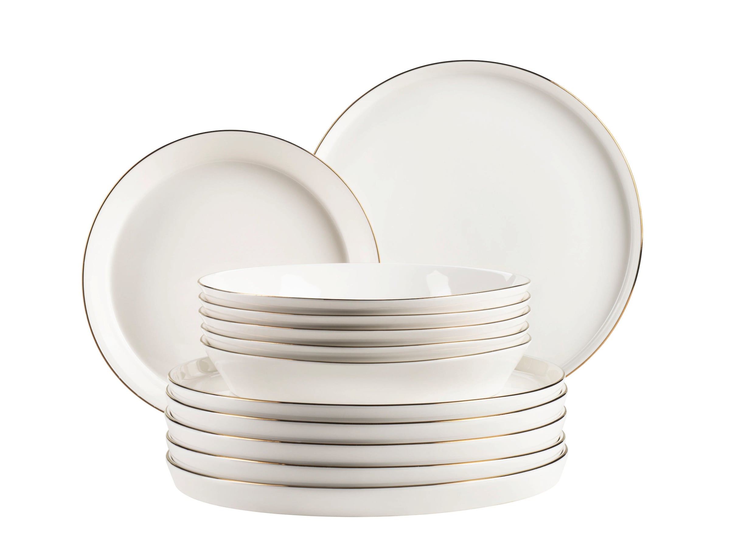Mäser Weiß Goldfarben Tafelservice "Sita Aus Porzellan" Teller Set Geschirr-Set Service von Baur - Image 2
