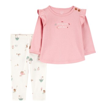 2-tlg. Set Shirt langarm und Leggings Farm