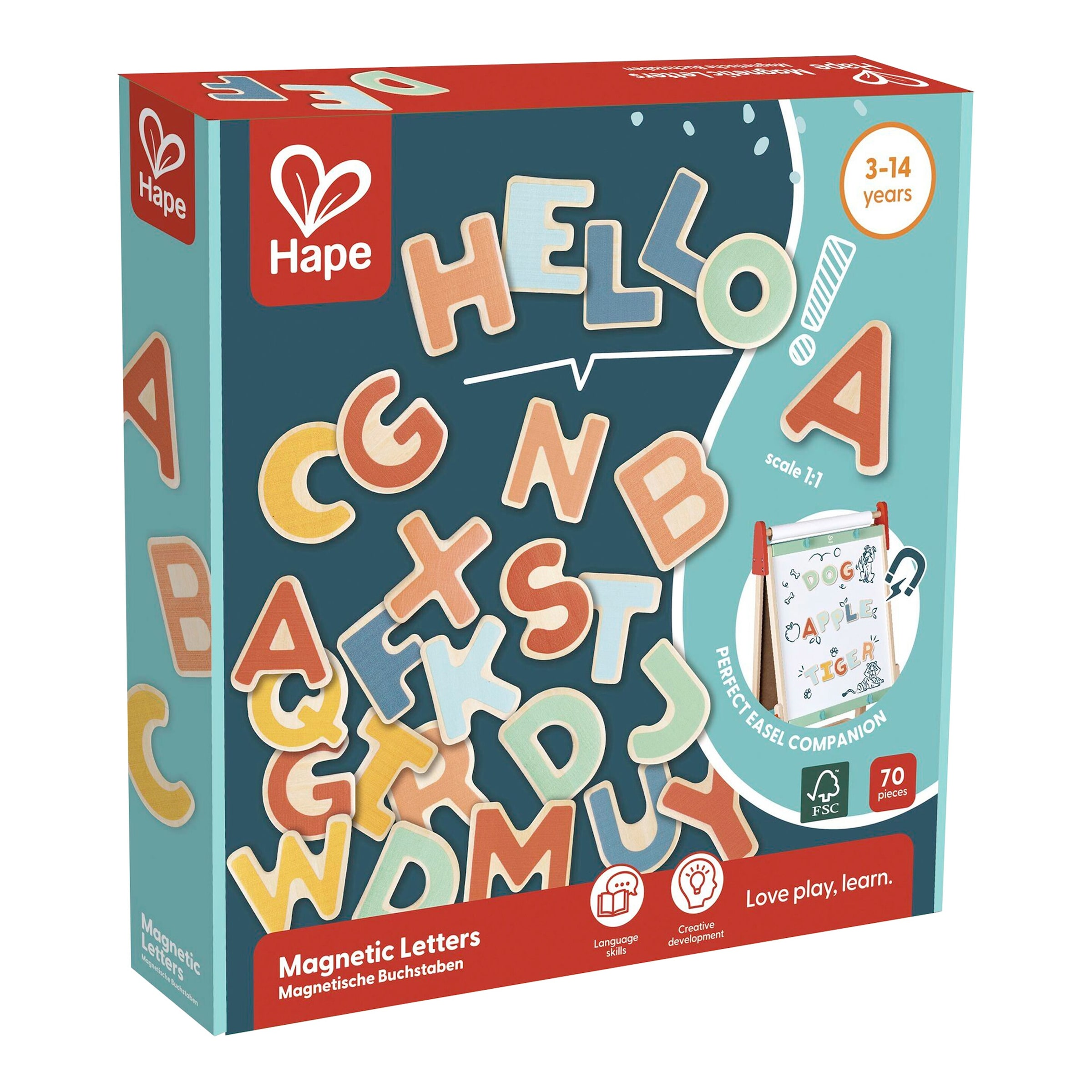 Hape Magnetische Buchstaben 70 Teile