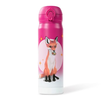 AWAVE  Die Schule der Magischen Tiere Trinkflasche 380 ml Edelstahl | Beerenrot, Rabbat