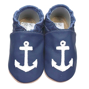 Kitaschuhe Anker blau
