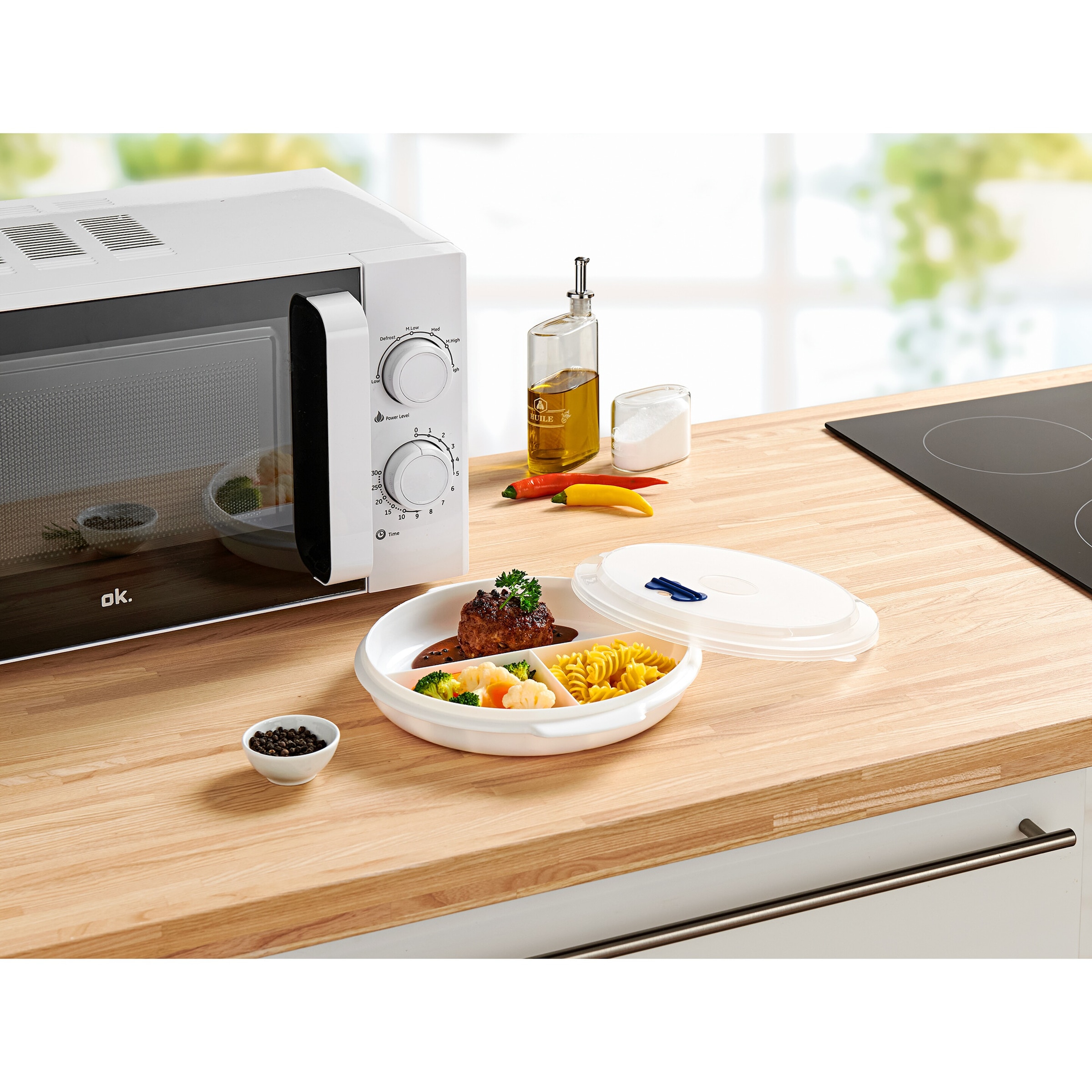 Mikrowellenteller mit Deckel