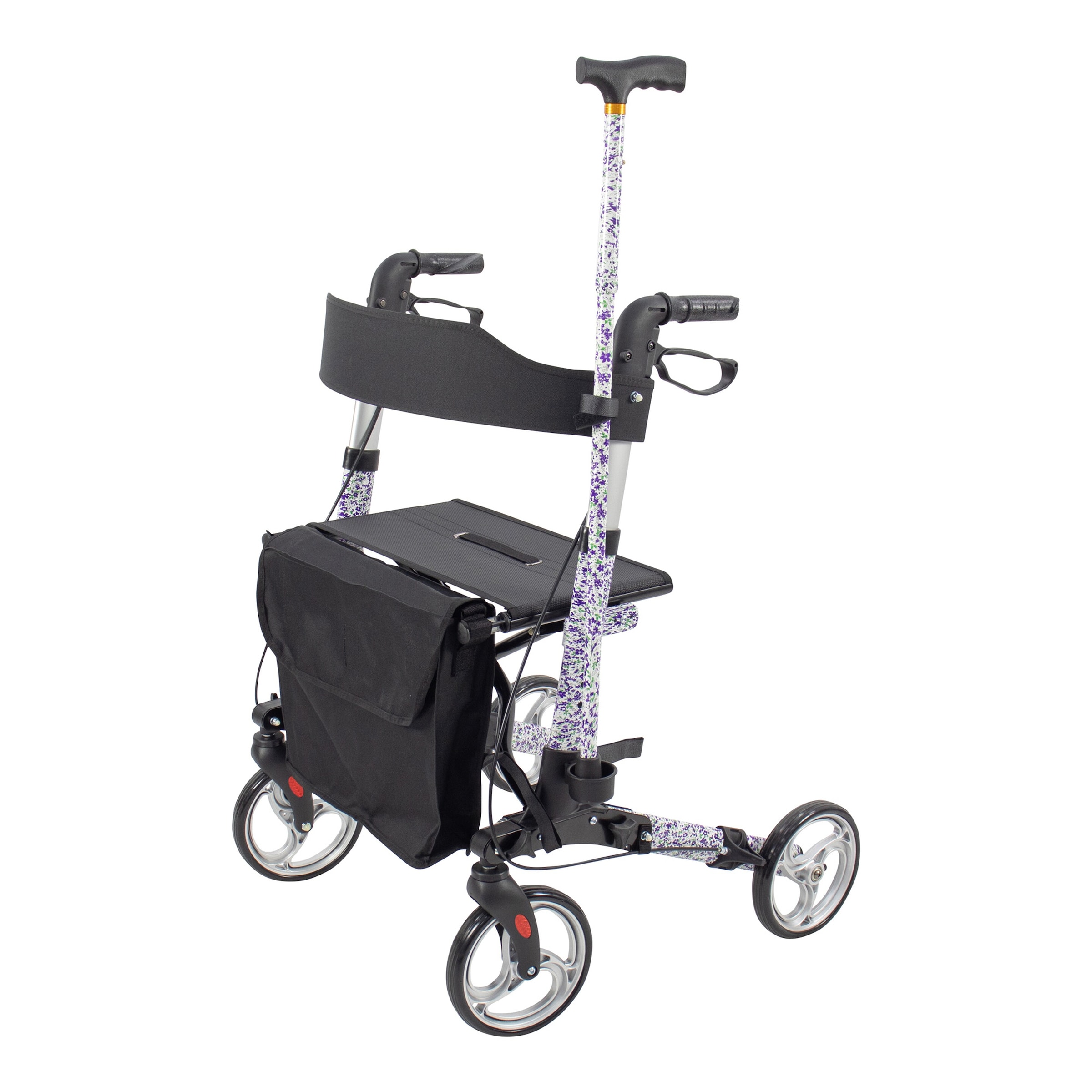 Leichtgewicht-Rollator Premium, Aluminium, mit Rückengurt und Tasche - AT51006 mehrfarbig