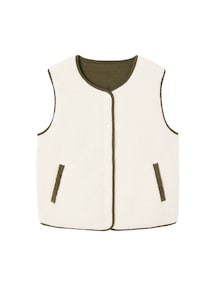 Damen Wende-Weste aus Teddyfleece / Feincord Familien-Capsule